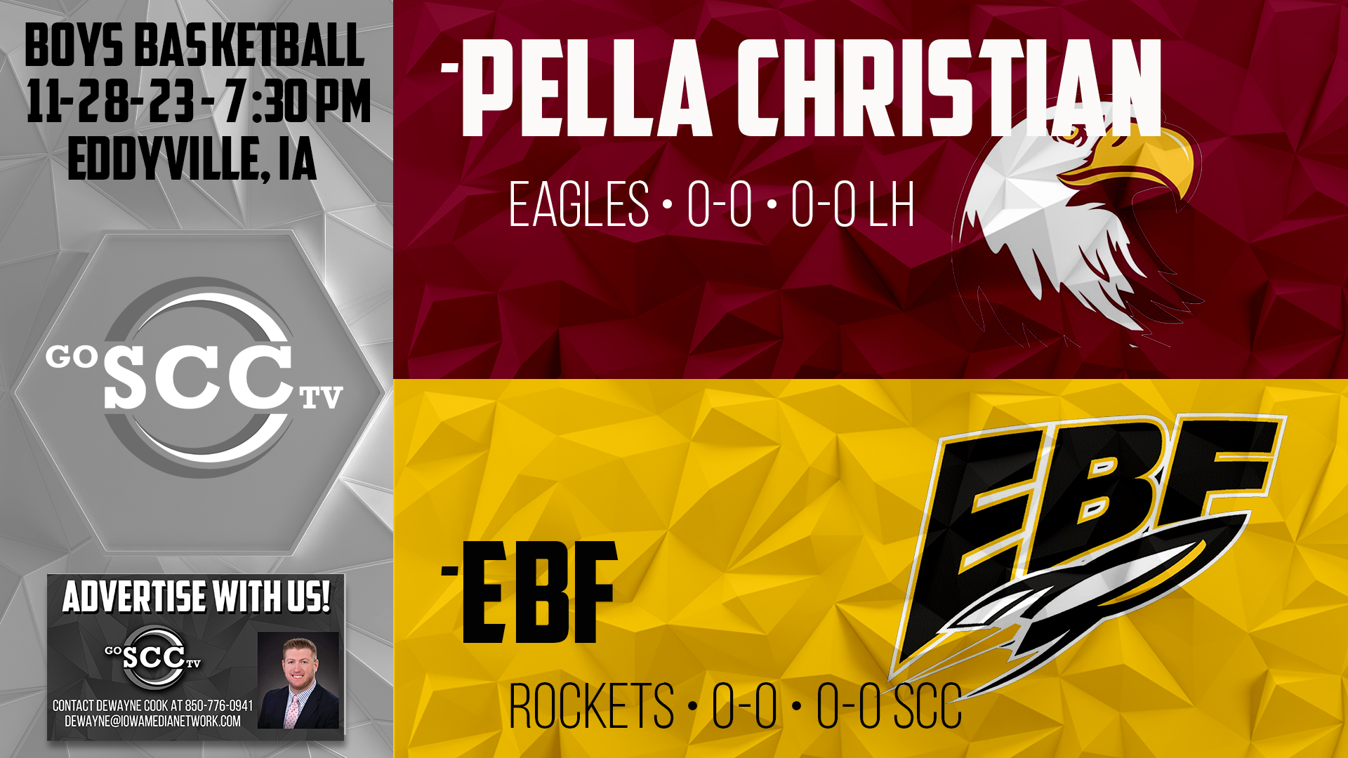 EBF Boys Basketball vs Pella Christian 11-28-23