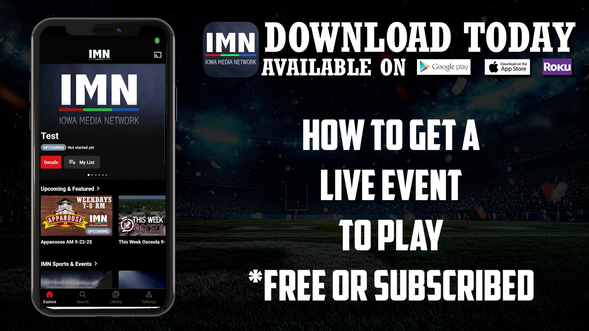 Waiting for a Live Event to Play