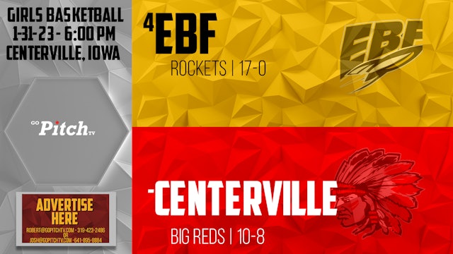 Centerville Girls Basketball vs EBF 1-31-23