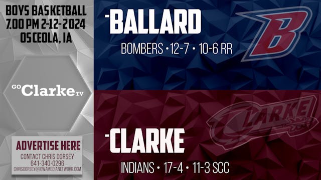 Clarke Boys Basketball vs Ballard 2-1...