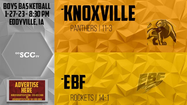 EBF Boys Basketball vs Knoxville 1-27-23