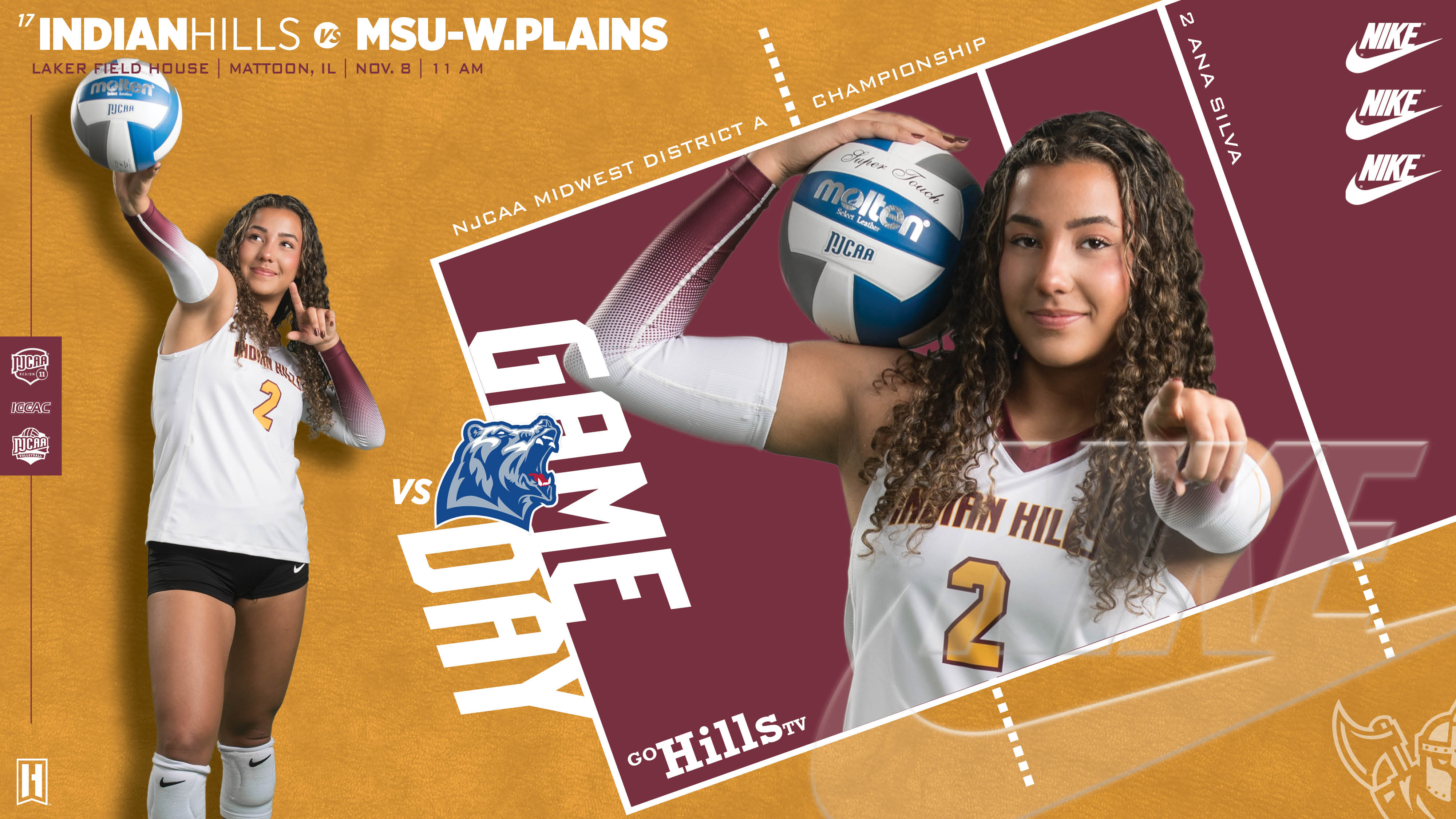 IHCC vs Missouri State West Plains Volleyball NJCAA Midwest District Champ