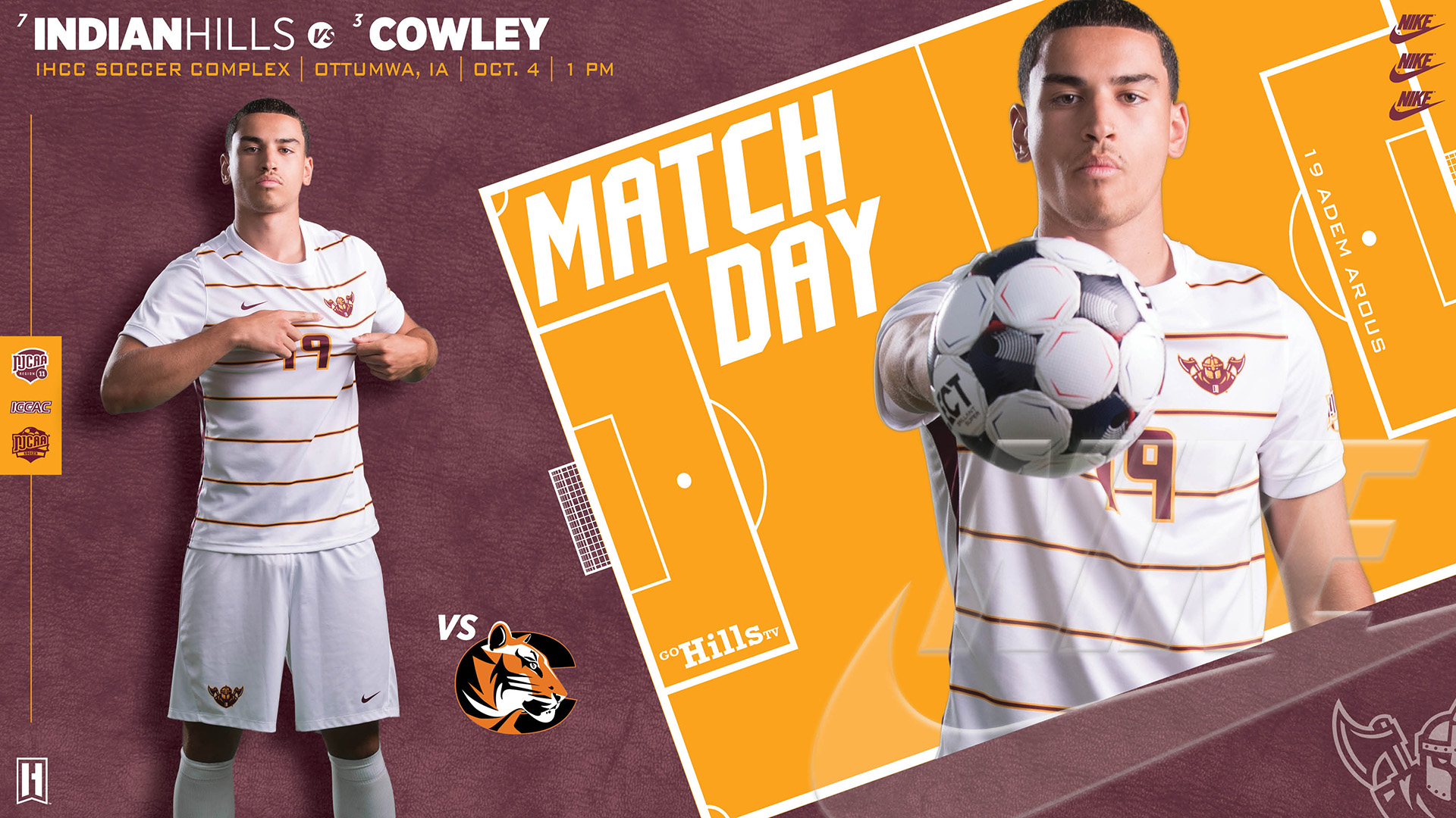 IHCC Men's Soccer vs Cowley 10-4-25