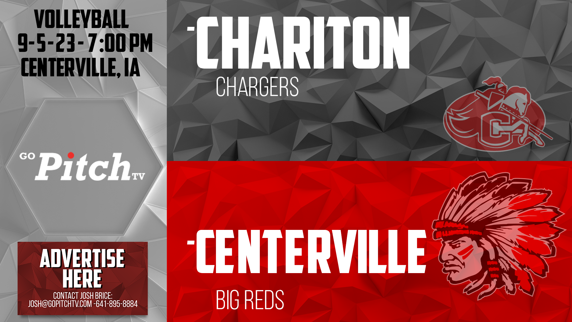 Centerville Volleyball vs Chariton 9-5-23