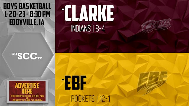 EBF Boys Basketball vs Clarke 1-20-23