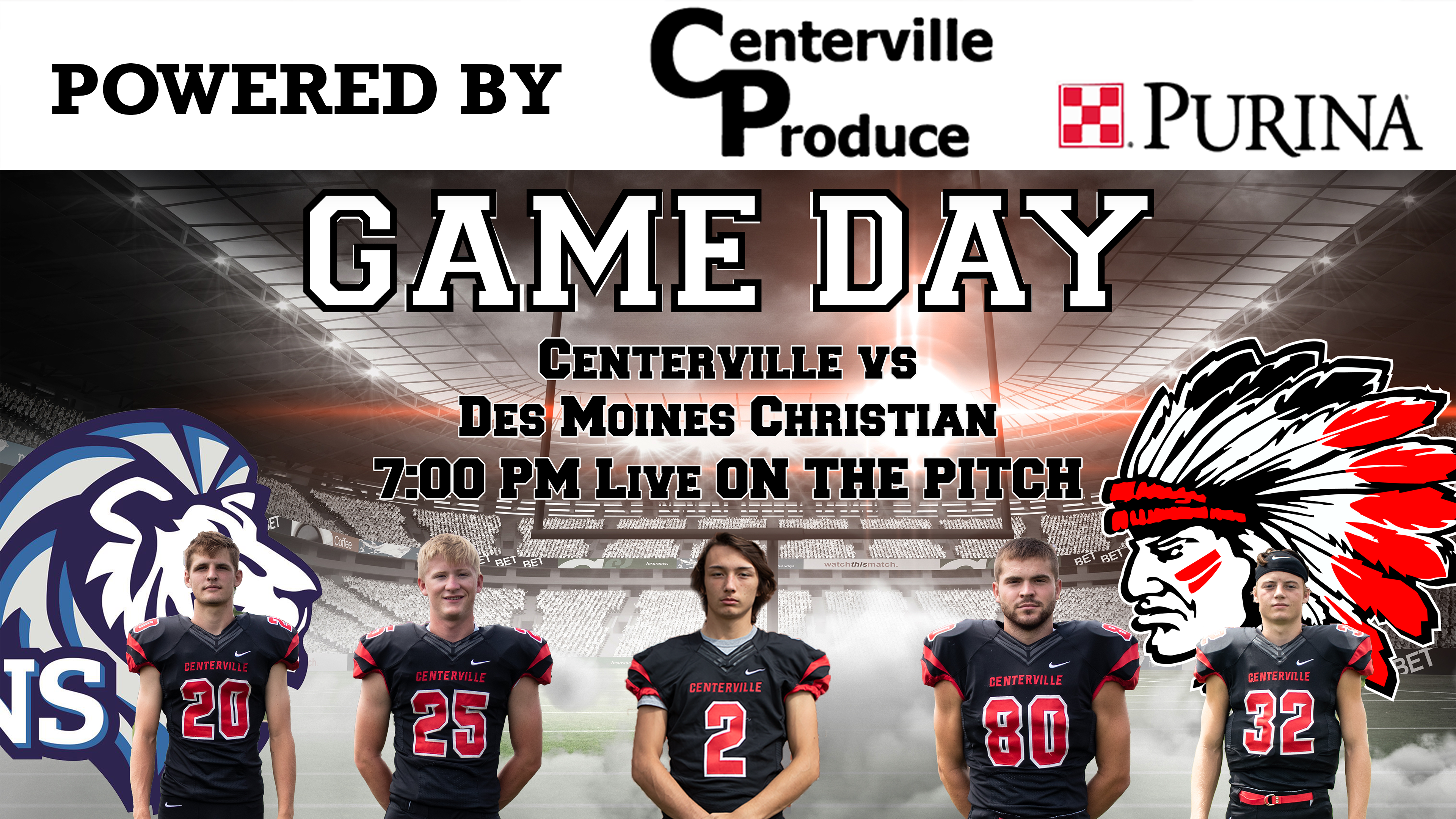 Centerville Football vs Des Moines Christian 9-30-19