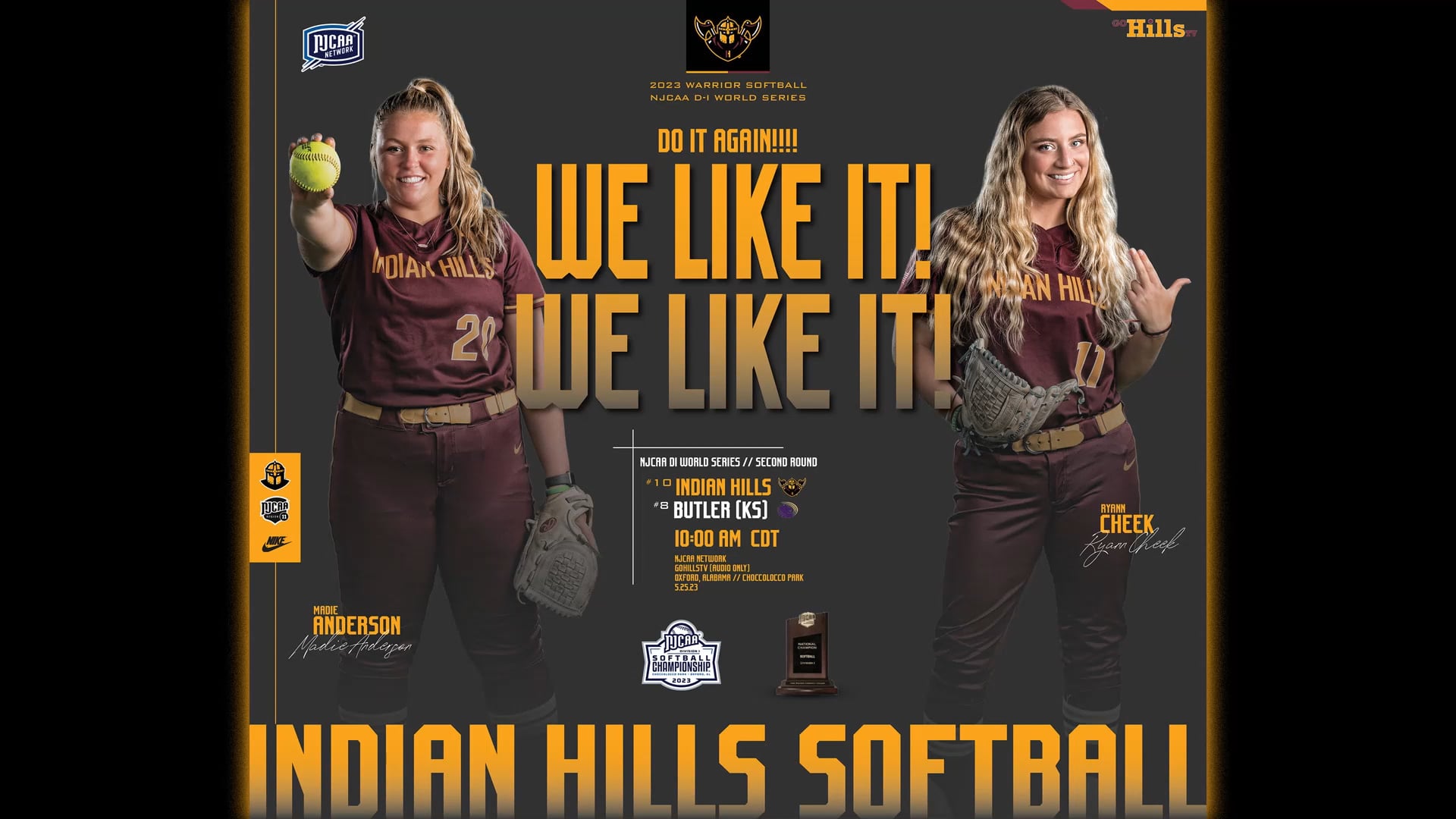 NJCAA World Series 5-25-23 #10 Indian Hills vs #8 Butler