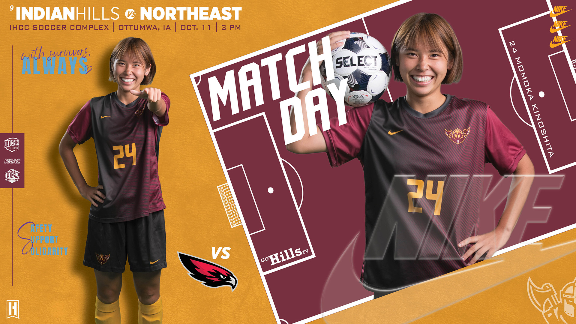 IHCC Women's Soccer vs Northeast 10-11-25