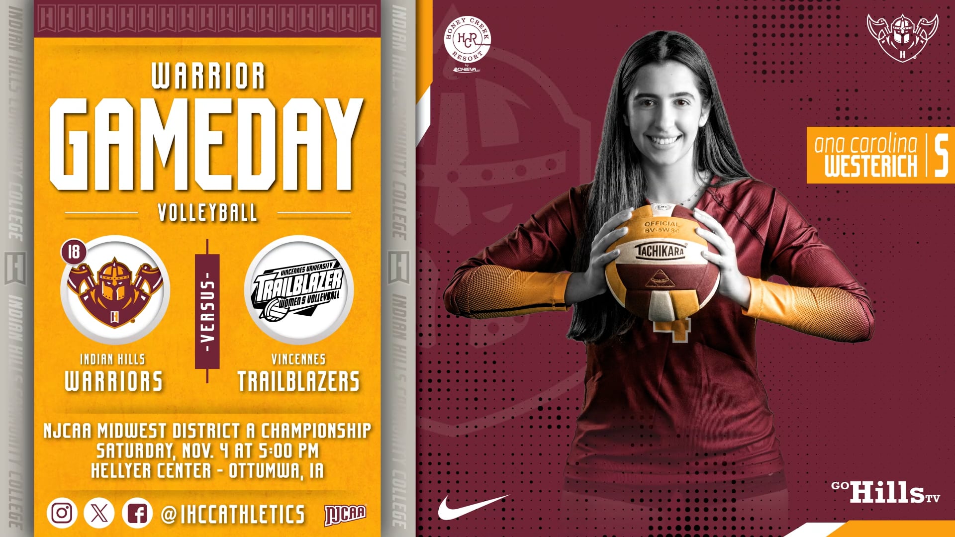 11-4-23 IHCC Volleyball vs Vincennes