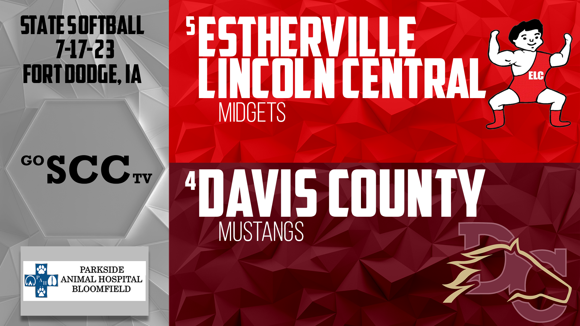 State Softball: #4 Davis County Softball vs #5 Estherville Lincoln Central 7-17