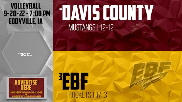 #3 EBF Volleyball vs Davis County 9-2...