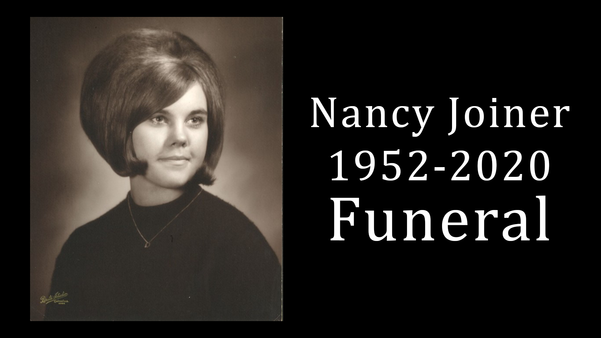 Nancy Joiner Funeral 4-22-20