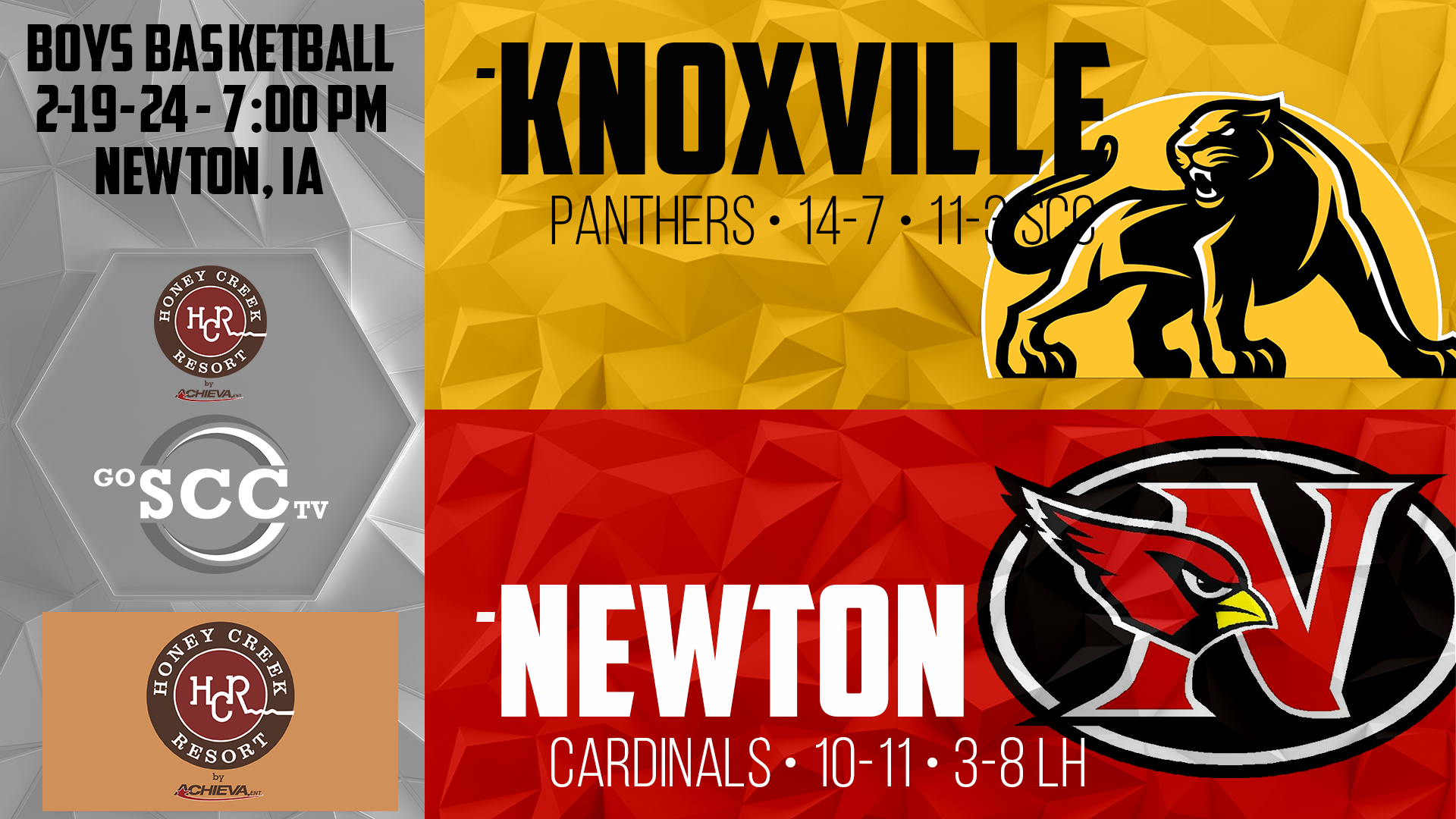 Knoxville Boys Basketball at Newton 2-19-24