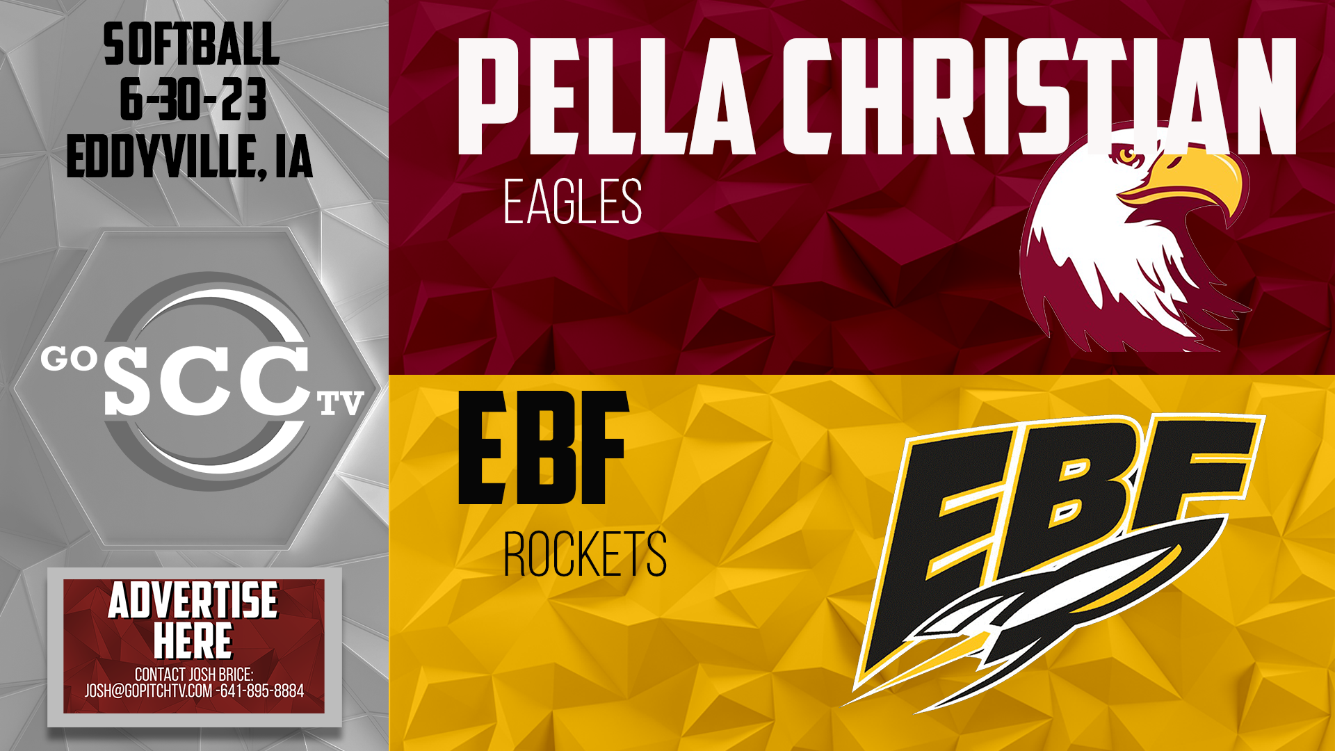 EBF Softball vs Pella Christian POST SEASON 6-30-23