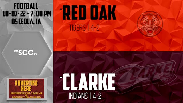 Clarke Football vs Red Oak 10-7-22