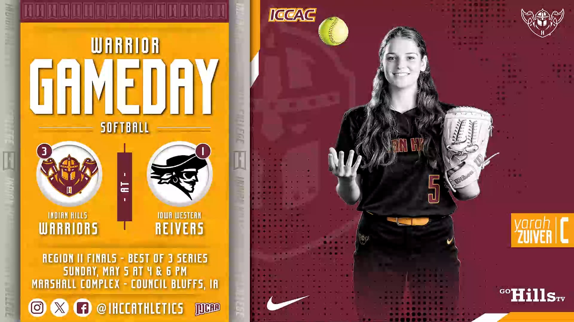 NJCAA Region XI Tournament 5-5-24 IHCC Softball vs Iowa Western Game 1