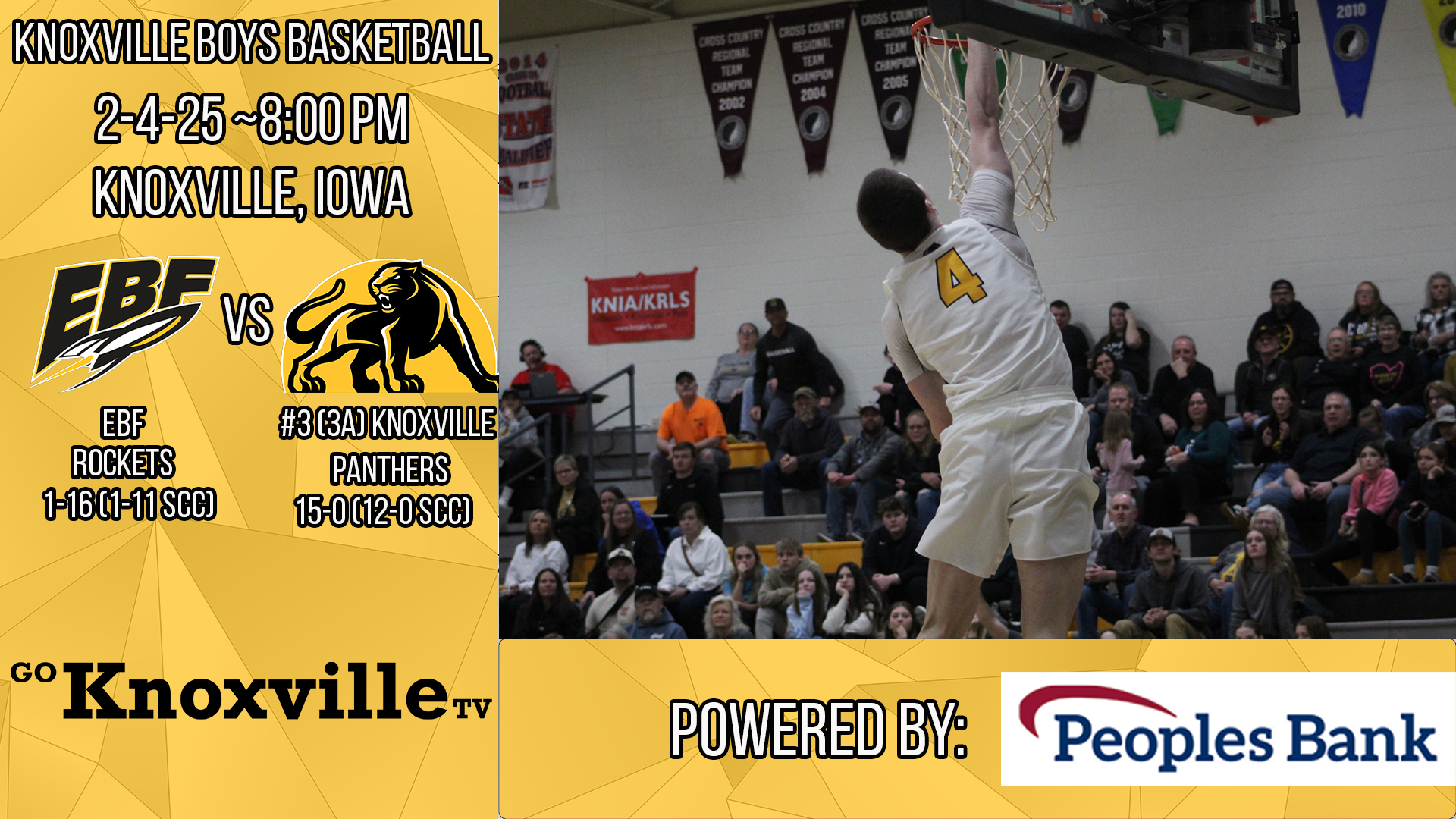 #3 Knoxville Boys Basketball vs EBF 2-4-25