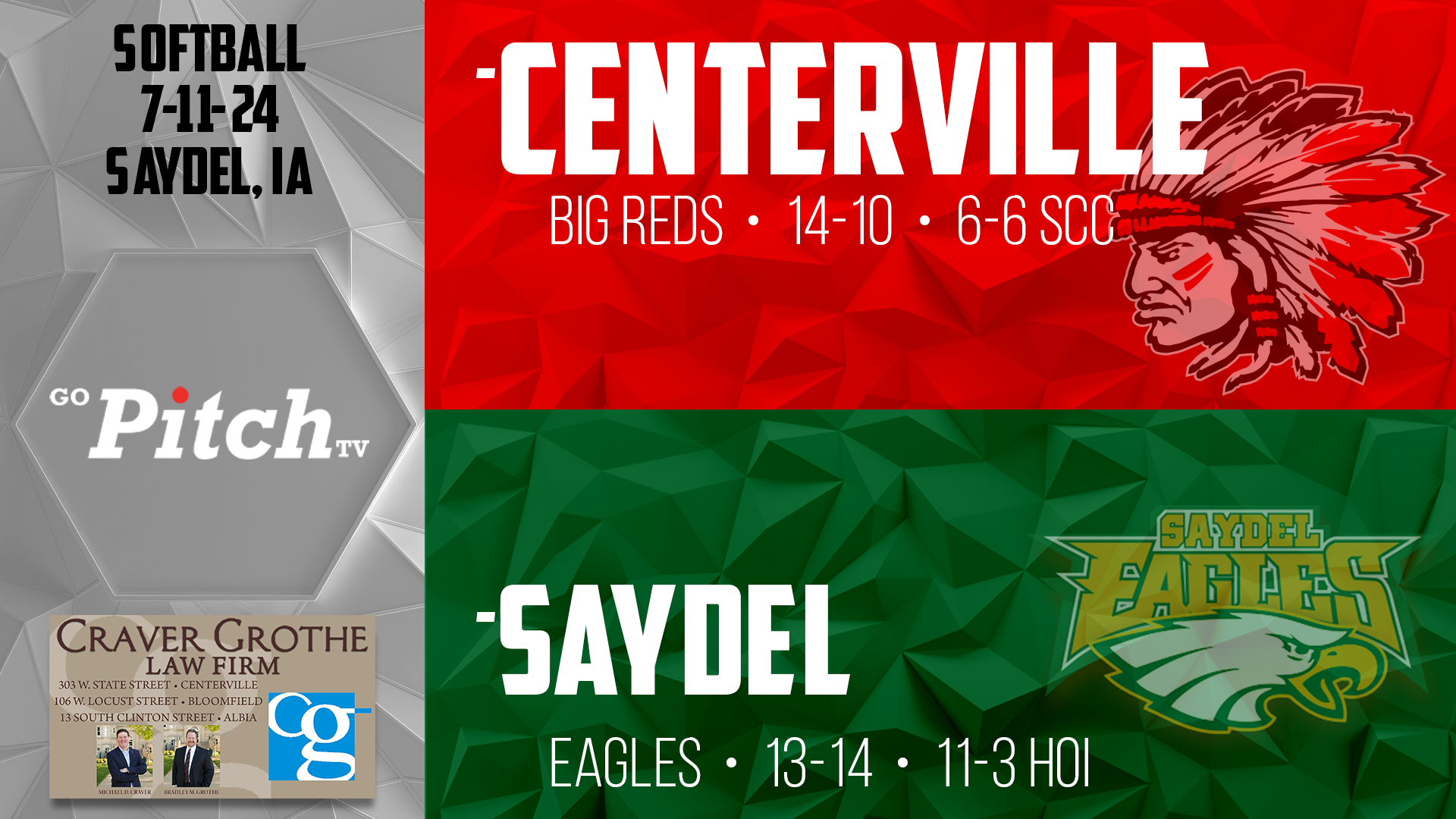 Centerville Softball @ Saydel 7-11-24 Post Season Post Game