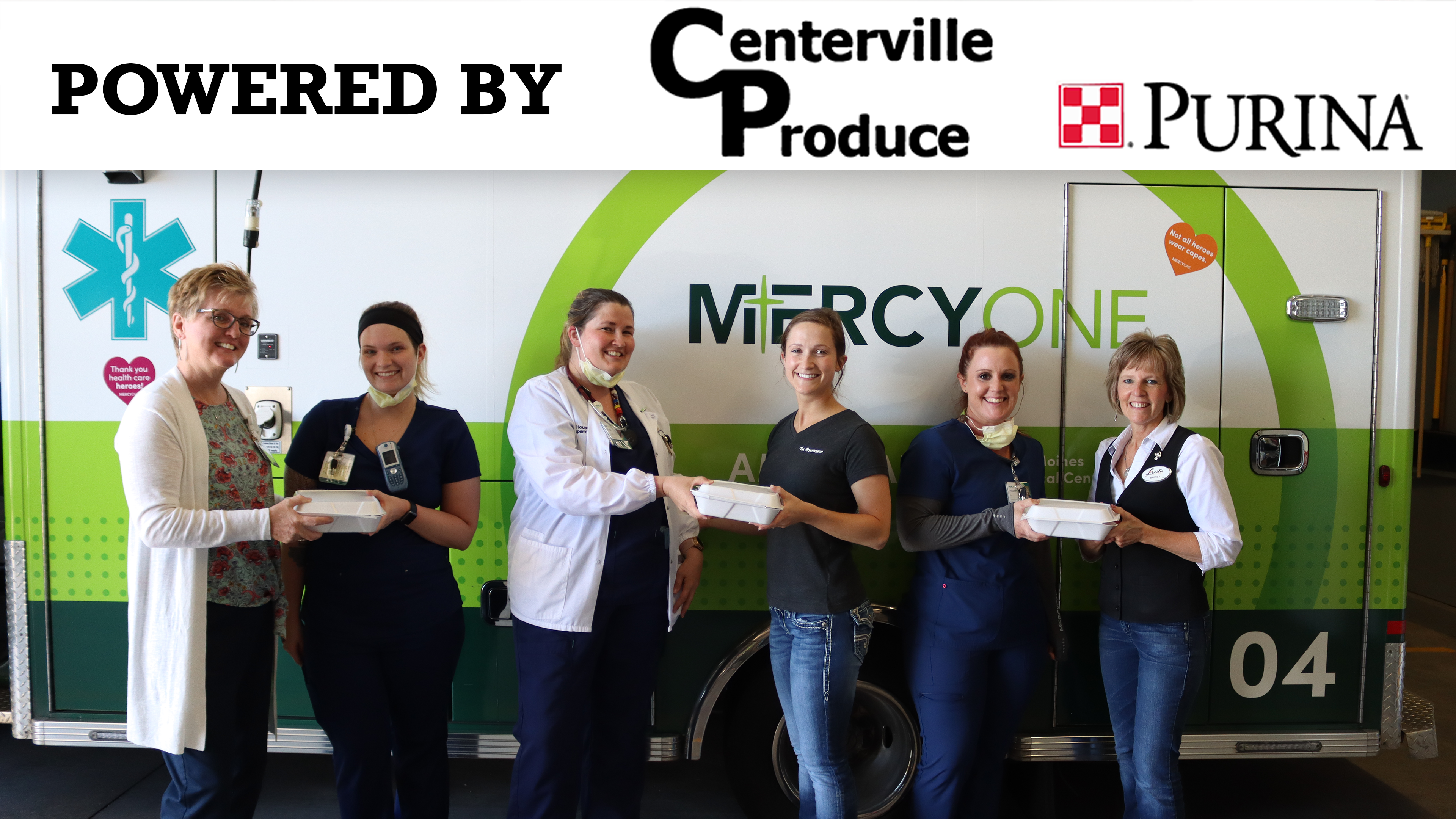 Gary Sinese Lunch Donation to Mercy One Centerville from Lucile's