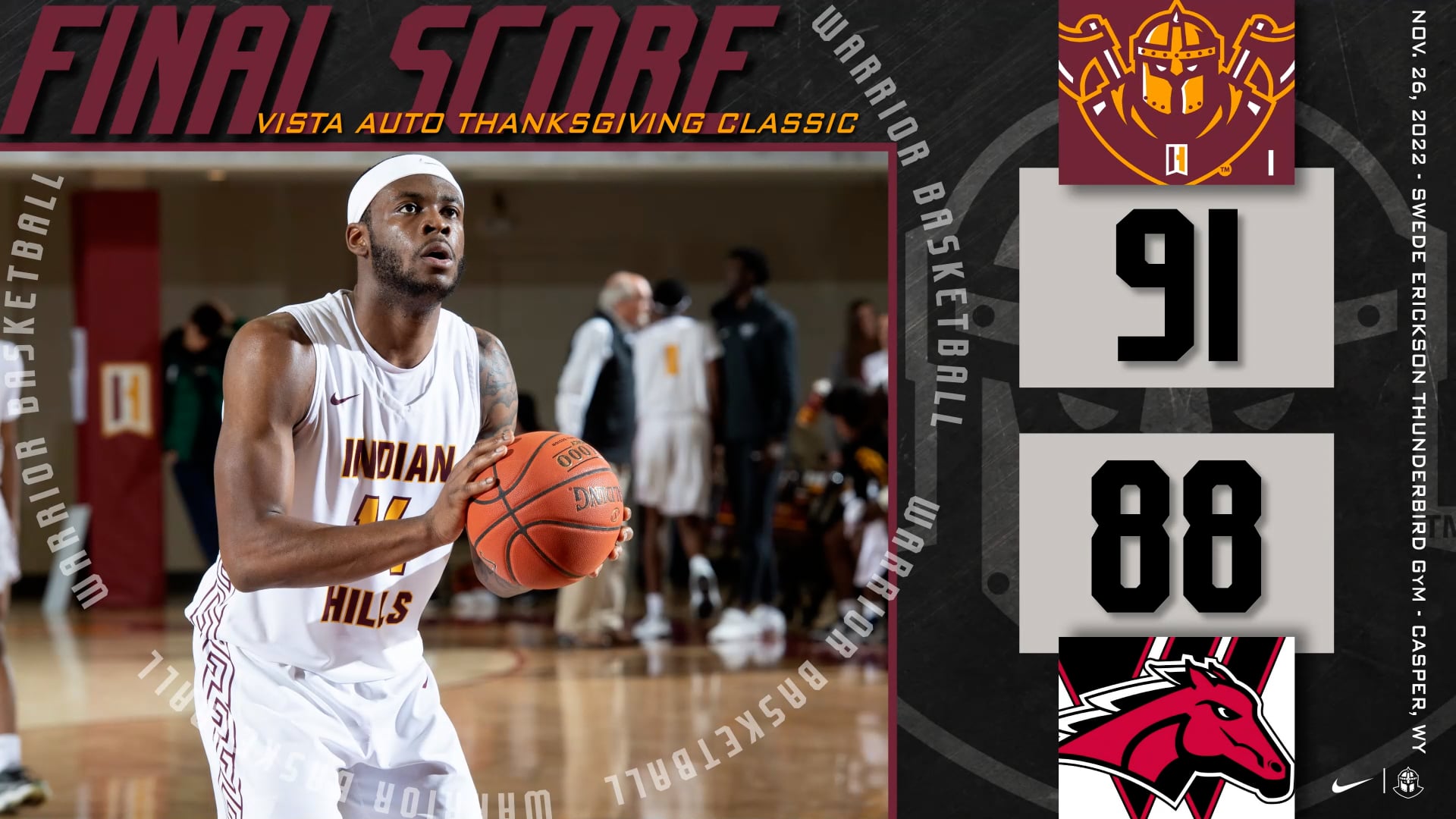 11-26-22 IHCC Men's Basketball vs Western Wyoming Post Game Interview