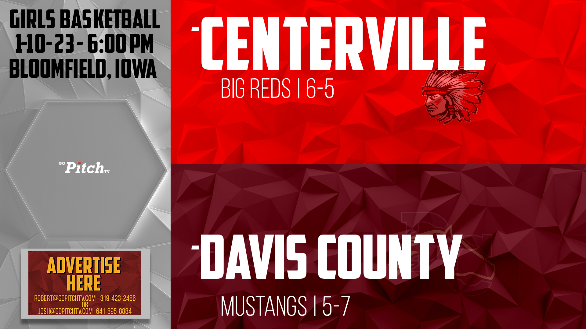 Centerville Girls Basketball at Davis County 1-10-23