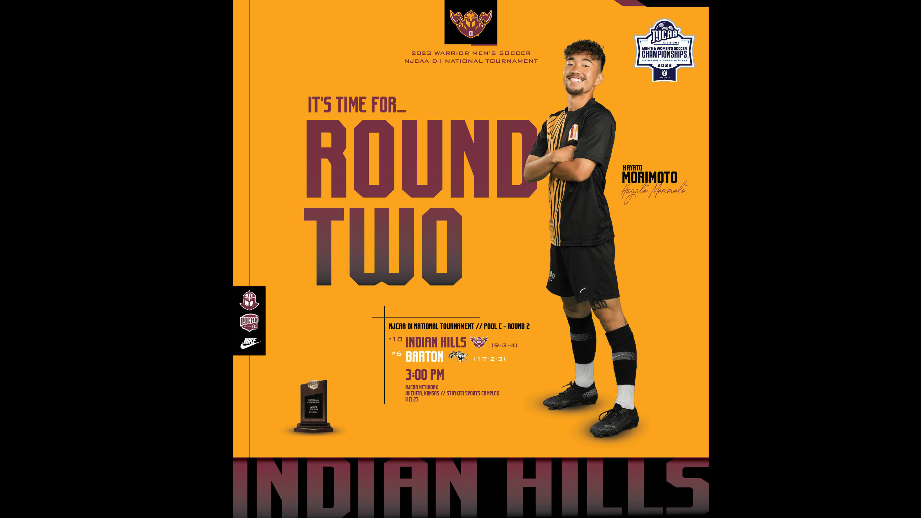 NJCAA National Tournament 11-13-23 IHCC Men's Soccer vs Barton Highlights