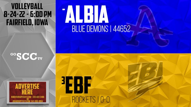 #3 EBF Volleyball vs Albia 8-25-22