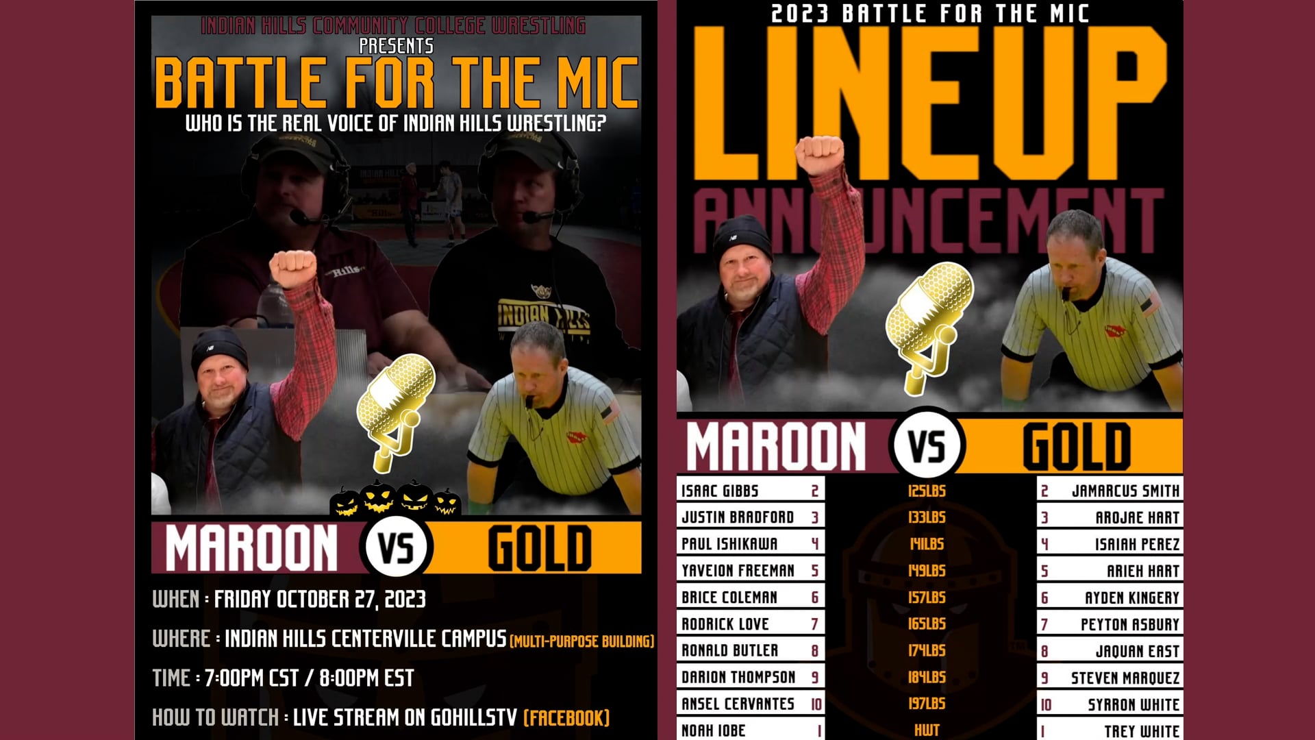 10-27-23 IHCC Men's Wrestle Offs