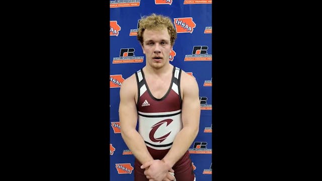 Junior Cole Binning with a takedown t...