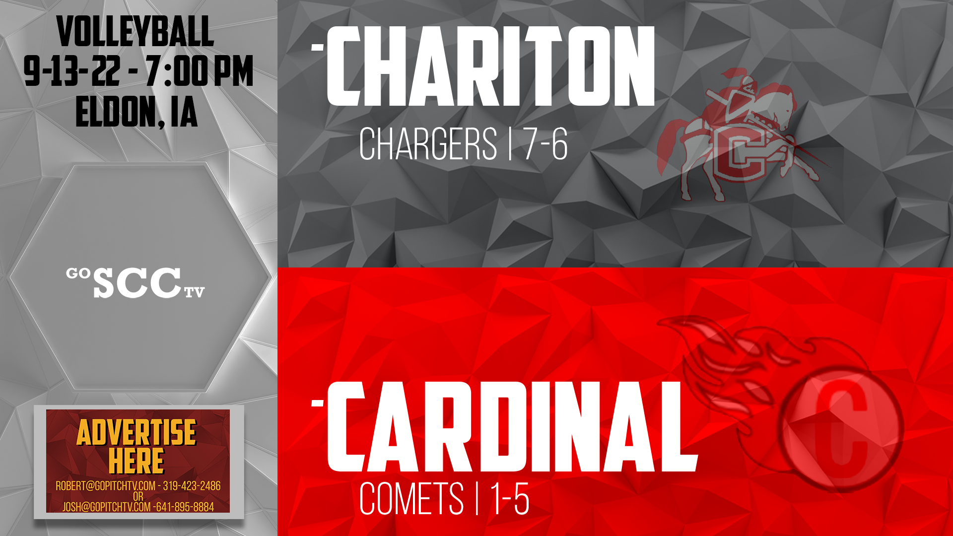 Cardinal Volleyball vs Chariton 9-13-22
