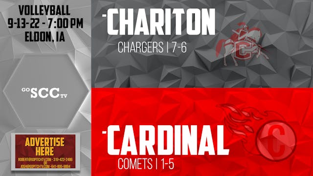 Cardinal Volleyball vs Chariton 9-13-22