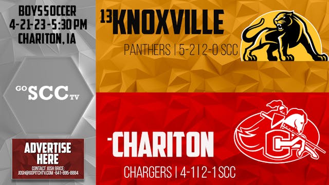 Chariton Boys Soccer vs Knoxville 4-2...