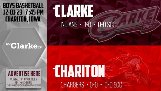 Clarke Boys Basketball vs Chariton 12...