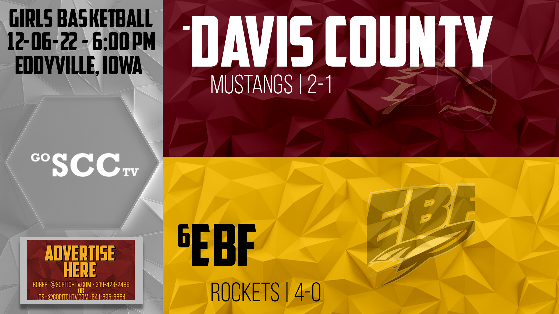 EBF Girls Basketball vs Davis County 12-6-22