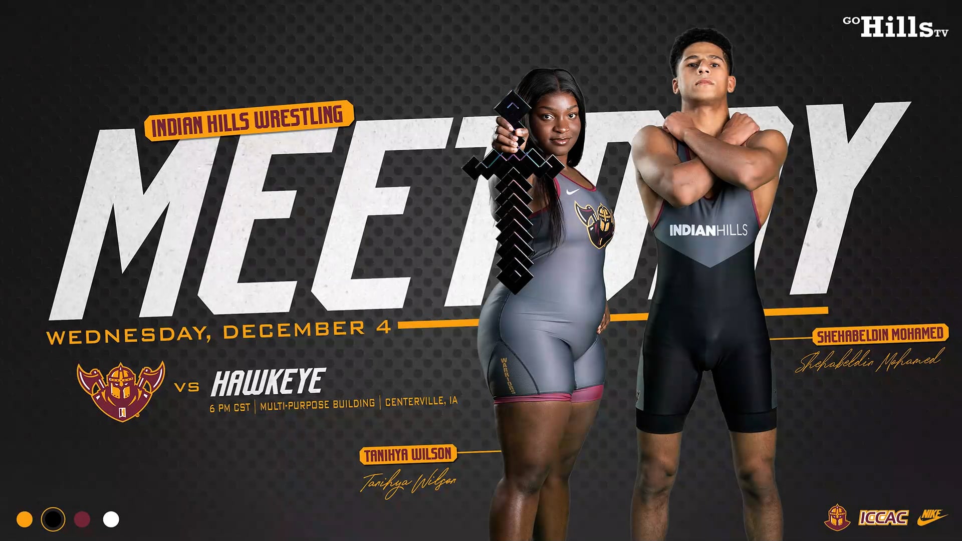 12-4-24 IHCC Women's Wrestling vs Hawkeye