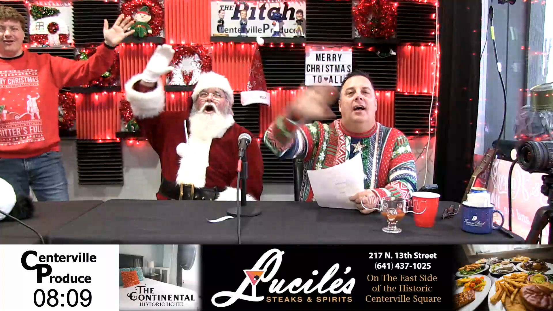 Santa Came to Town, and helped give away a TV