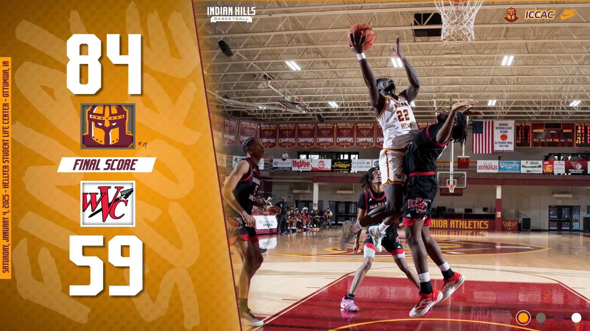 1-4-25 IHCC Men's Basketball vs Wabash Valley Post Game Interview