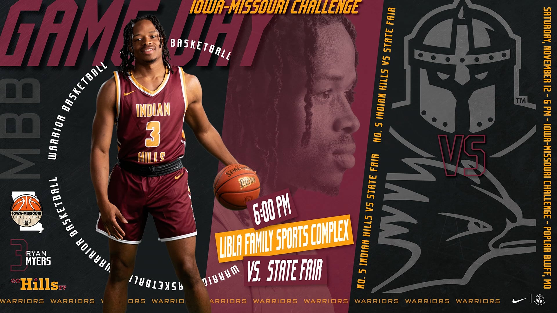 Iowa-Missouri Challenge 11-12-22 IHCC Men's Basketball vs State Fair