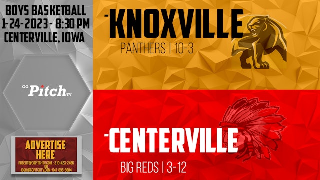 Centerville Boys Basketball vs Knoxville 1-24-23