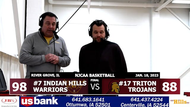 1-18-23 IHCC Men's Basketball @ Trito...