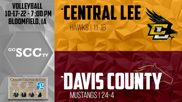 Davis County Volleyball vs Central Lee Post Season 10-17-22
