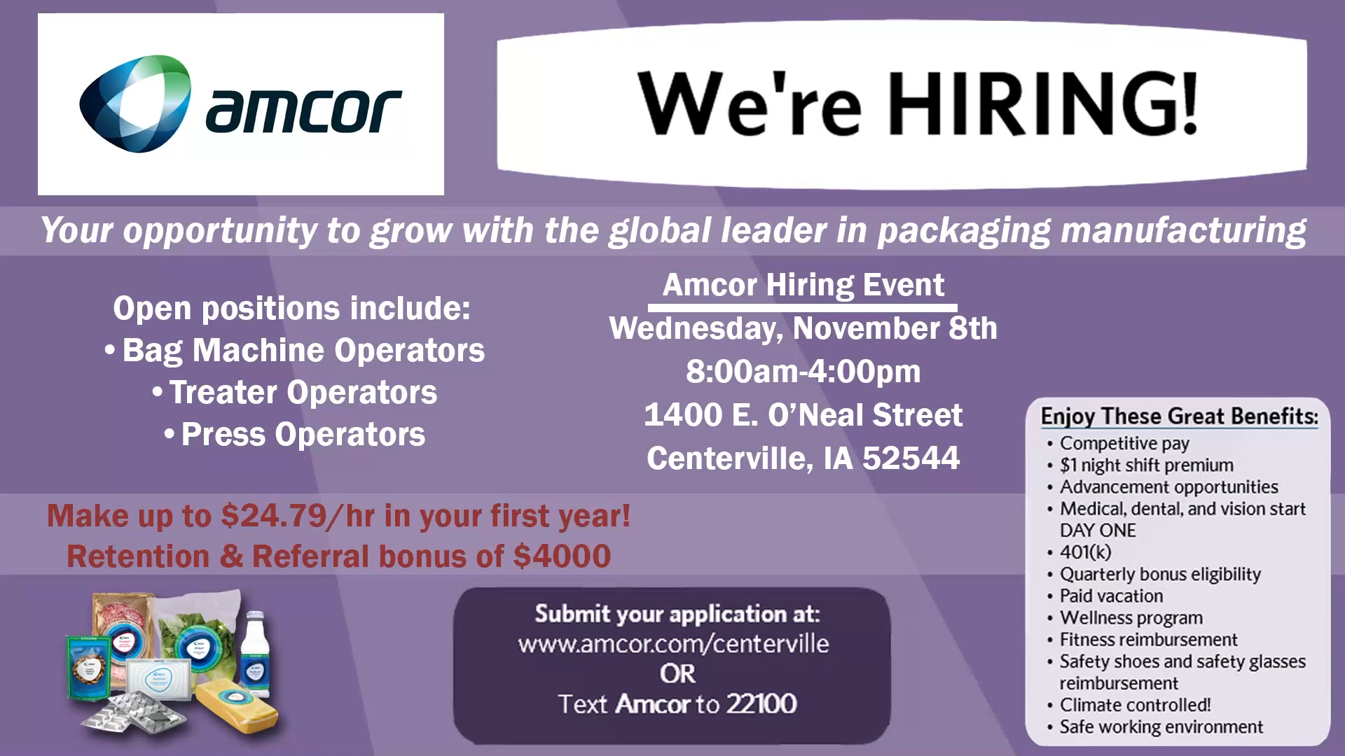 Amcor Hiring Event