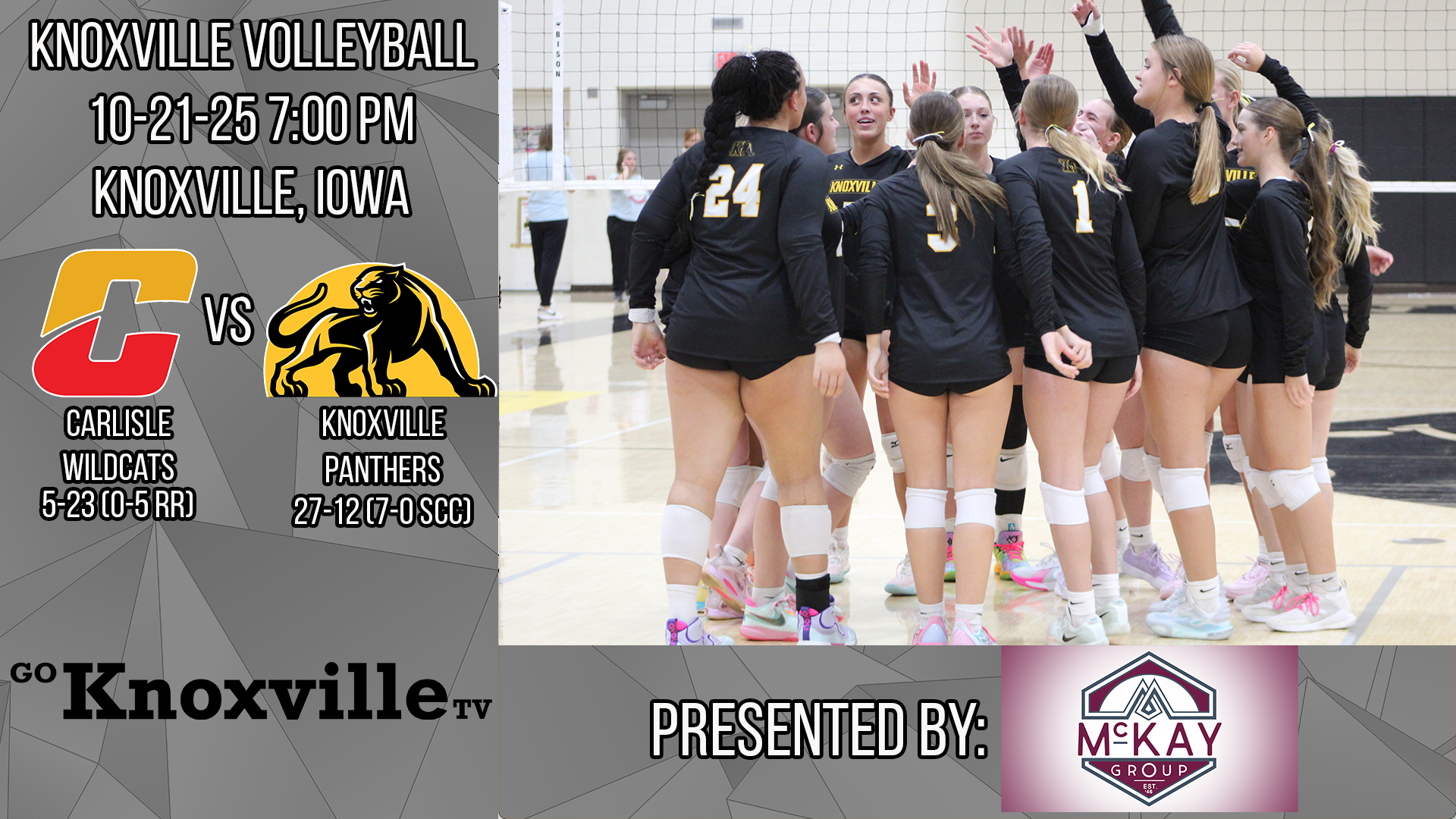 Knoxville vs Carlisle Volleyball POST SEASON 10-21-25