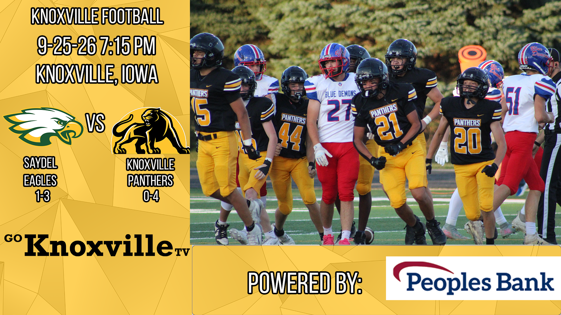 Knoxville vs Saydel Football 9-25-26