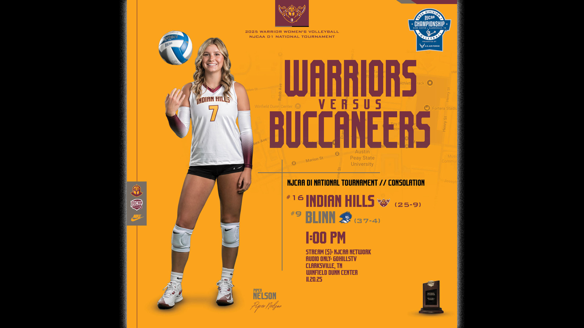 #16 IHCC Volleyball vs #9 Blinn College - NJCAA National Championship