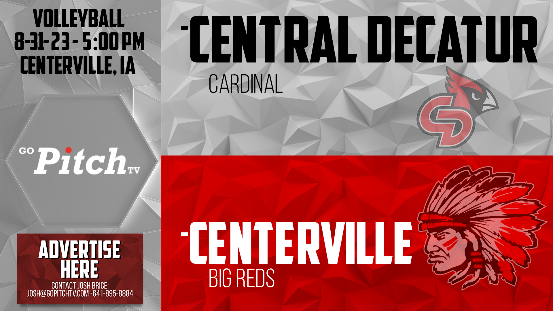 Centerville Volleyball vs Central Decatur 8-31-23