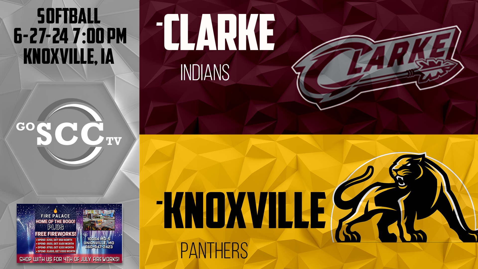 Knoxville Softball vs Clarke 6-27-24