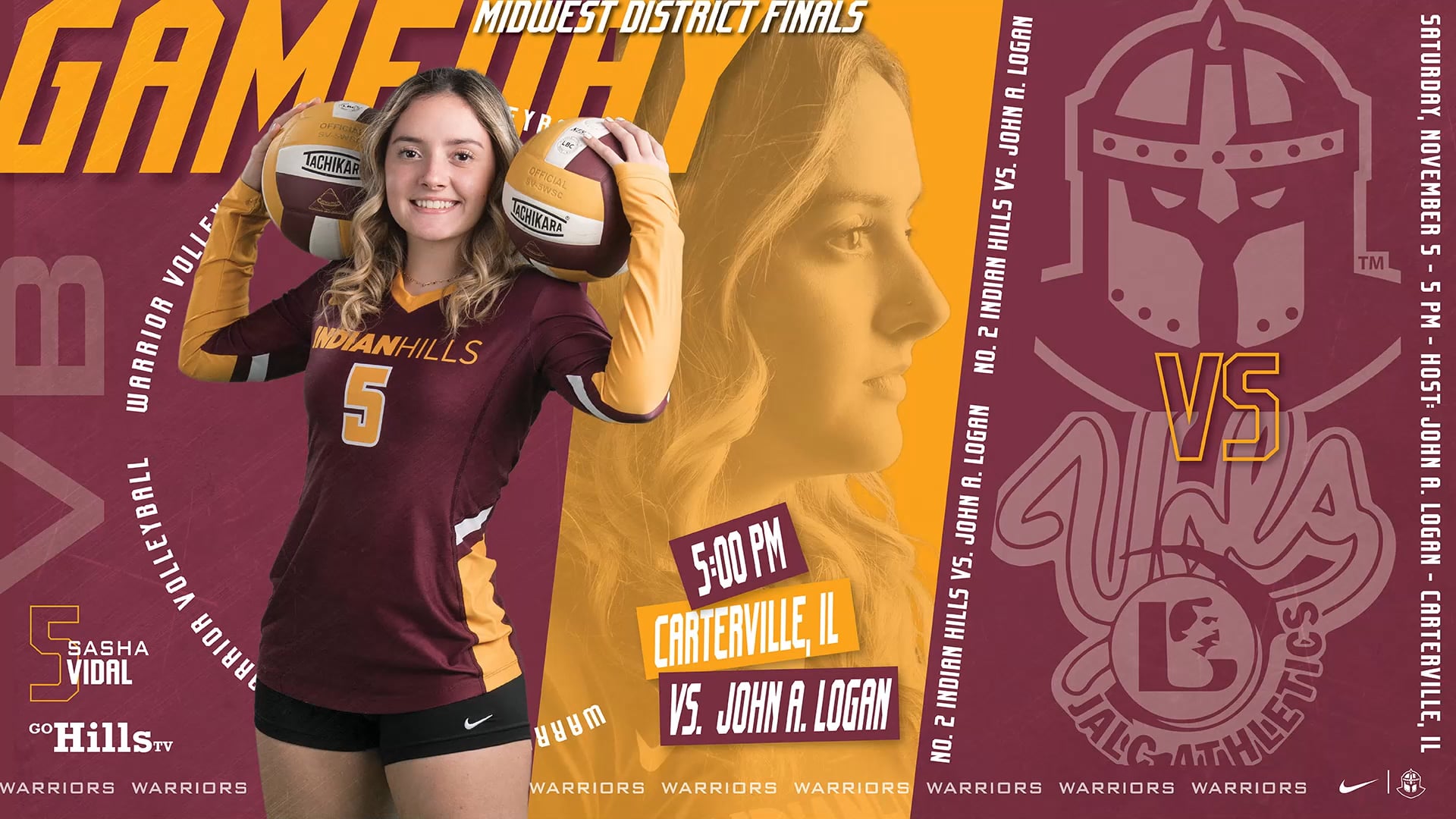 NJCAA Midwest District Championship 11-5-22 IHCC Volleyball vs John A. Logan