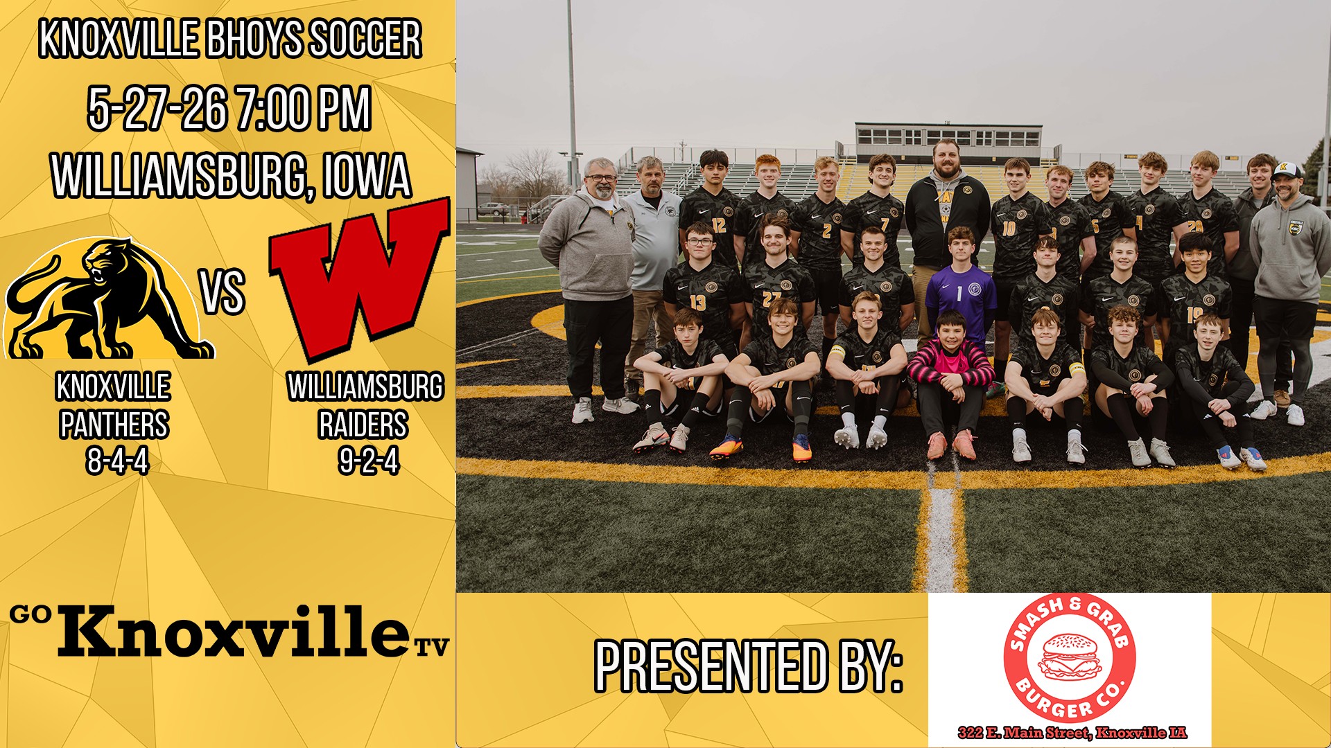 Knoxville at Williamsburg Boys Soccer 5-27-26 POST SEASON
