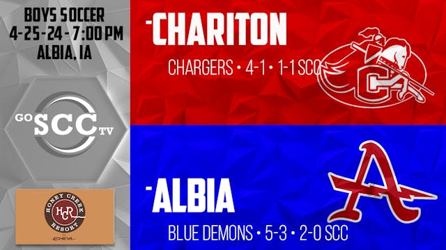 Albia Boys Soccer vs Chariton 4-25-24